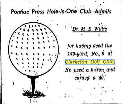 Clarkston Golf Club - July 1967 Hole In One (newer photo)